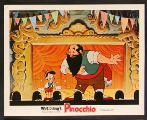 Pinocchio (1940 Re-release) Original Lobby Card Movie Poster 11x14