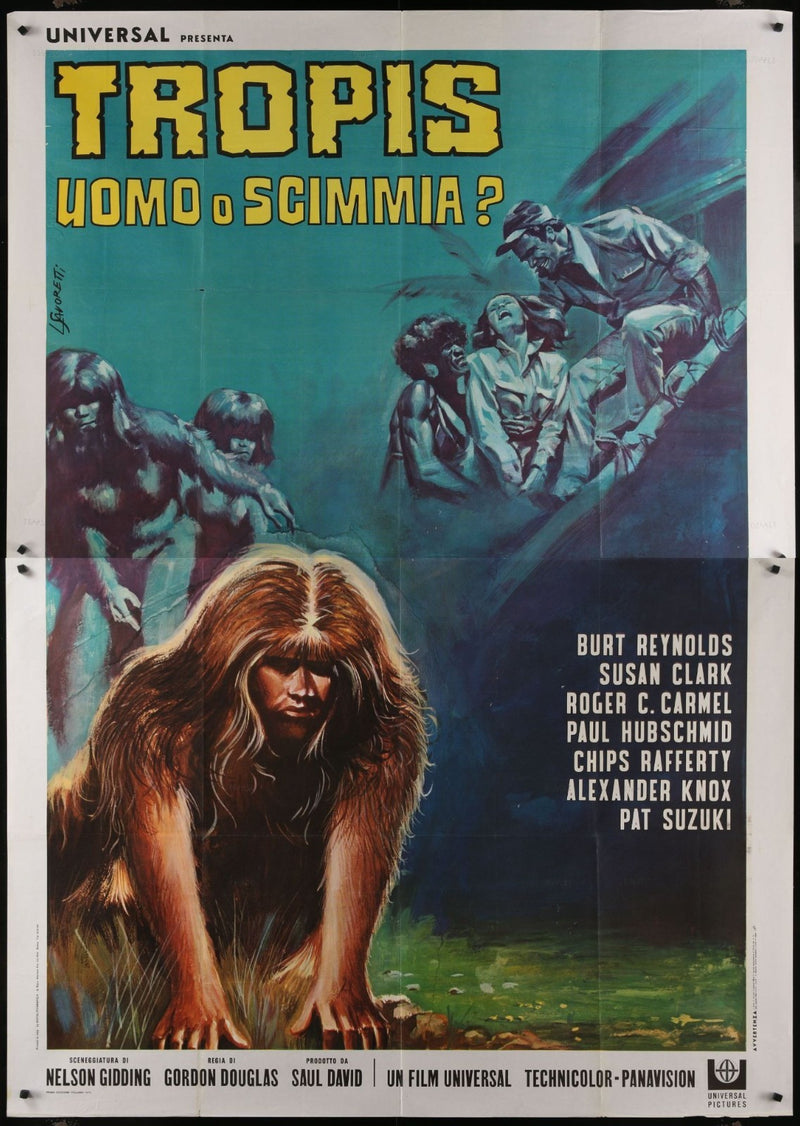 Skullduggery (1970) Original Italian Two-panel Movie Poster Folded 55x78