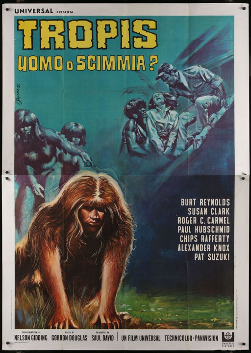Skullduggery (1970) Original Italian Two-panel Movie Poster Folded 55x78