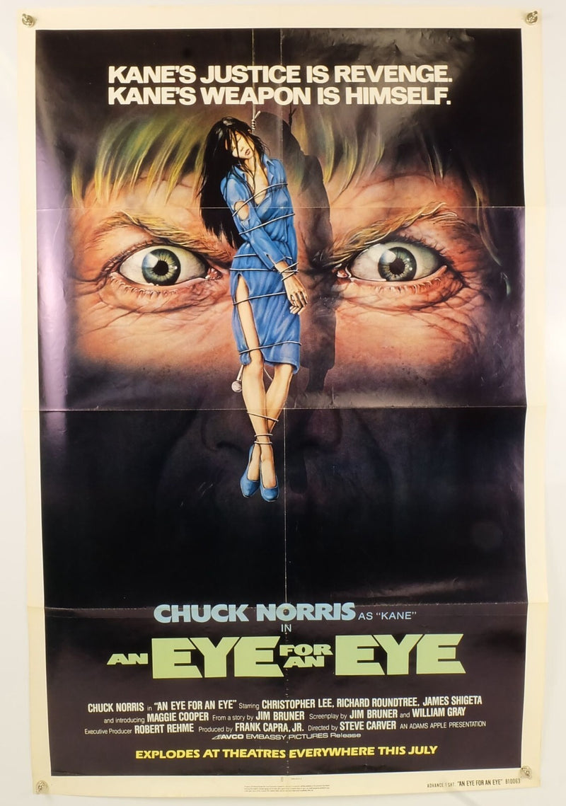 An Eye for an Eye (1981) Original Movie Poster Folded 27x41