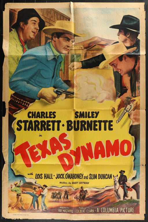 Texas Dynamo (1950) Original Movie Poster Folded 27x41