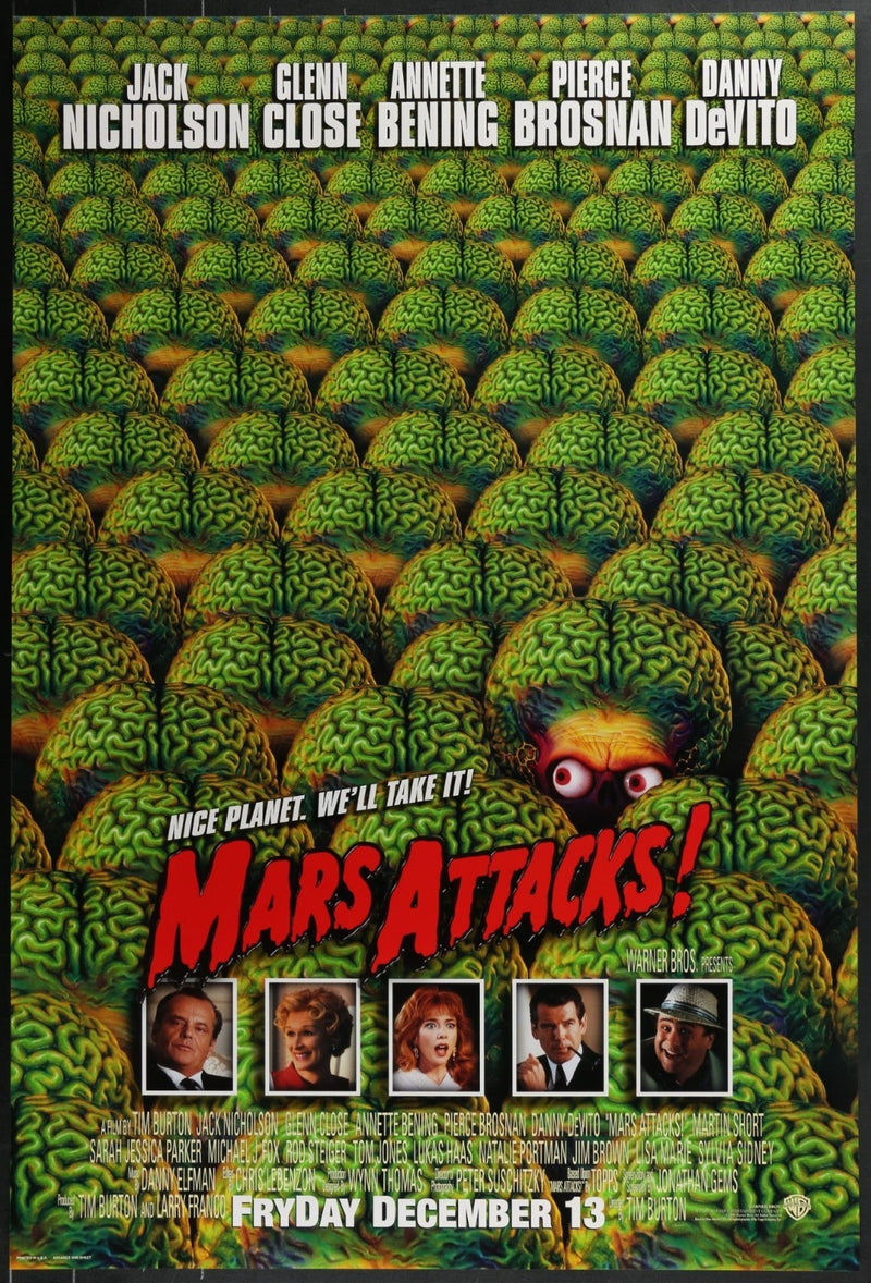 Mars Attacks! (1996) Original Double-sided Movie Poster Rolled 27x40