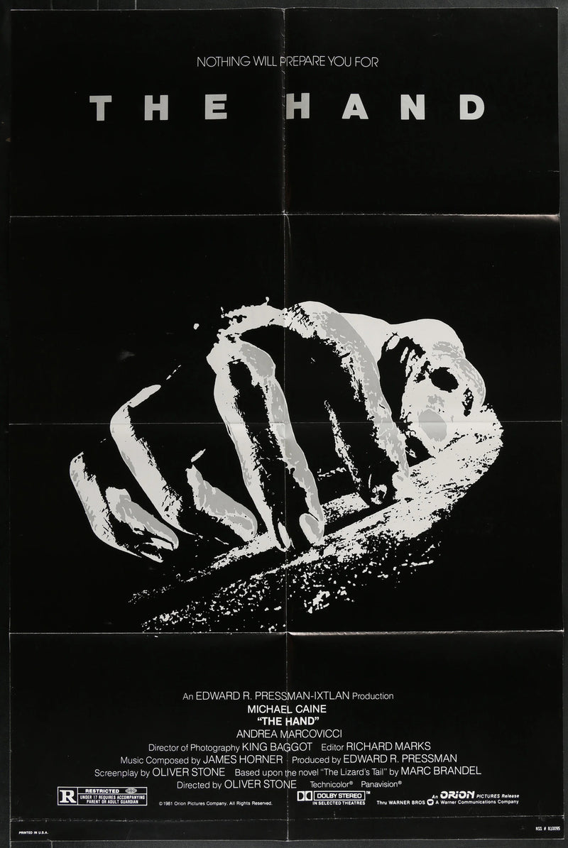 The Hand (1981) Original Movie Poster Folded 27x41