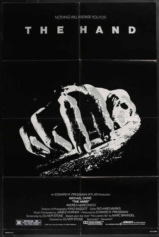 The Hand (1981) Original Movie Poster Folded 27x41