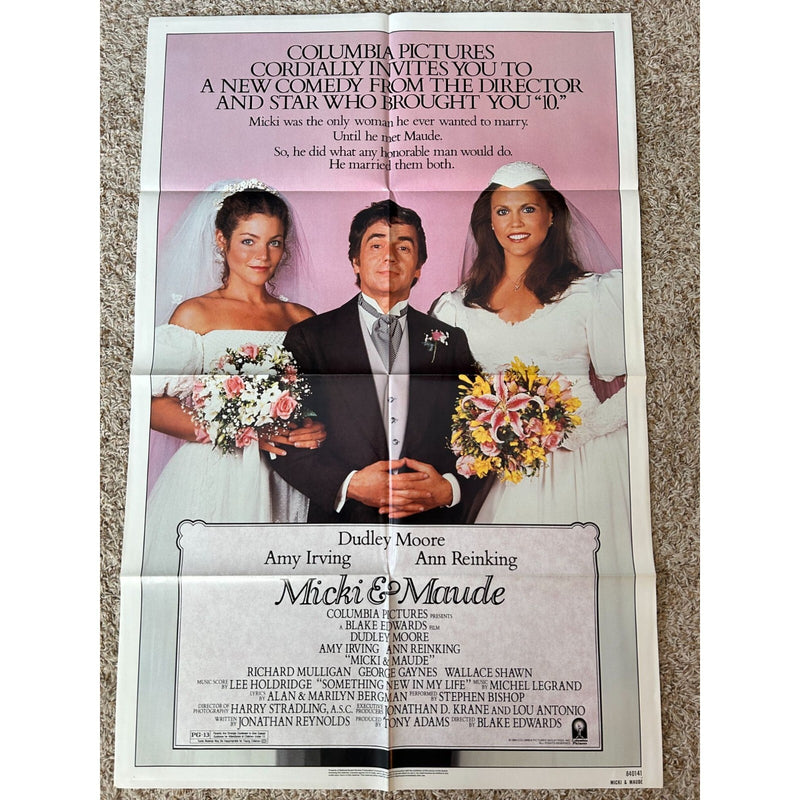 Micki & Maude (1984) Original Movie Poster One-Sheet 27x41 Folded VF Cond. BP111