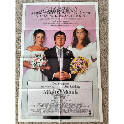 Micki & Maude (1984) Original Movie Poster One-Sheet 27x41 Folded VF Cond. BP111