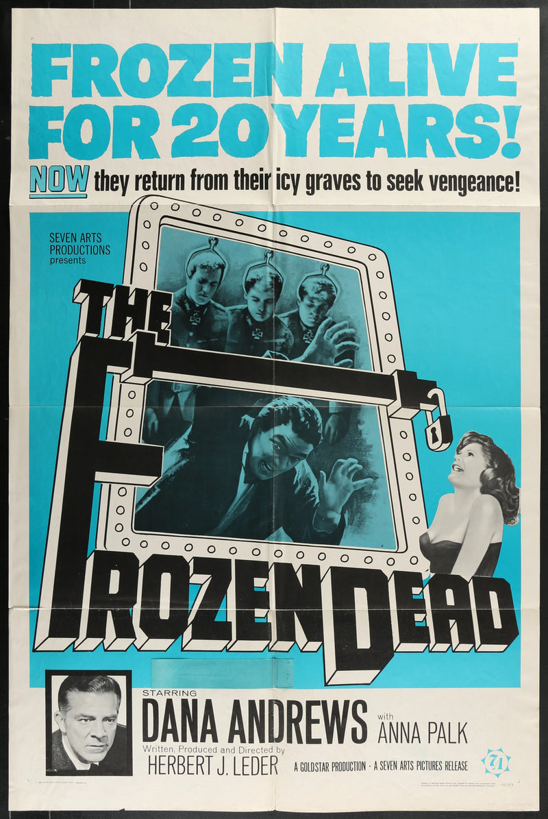 The Frozen Dead (1966) Original Movie Poster Folded 27x41