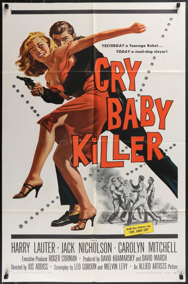 Cry Baby Killer (1958) Original Folded Movie Poster
