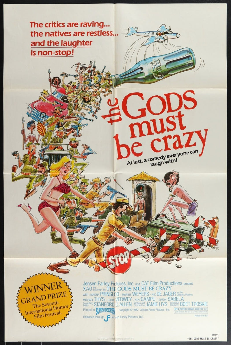 The Gods Must Be Crazy (1980) Original Movie Poster Folded 27x41
