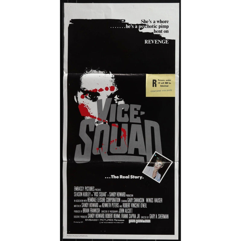 Vice Squad (1982) Original Australian Daybill Movie Poster
