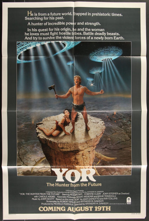 Yor: The Hunter from the Future (1983) Original Movie Poster Folded 27x41