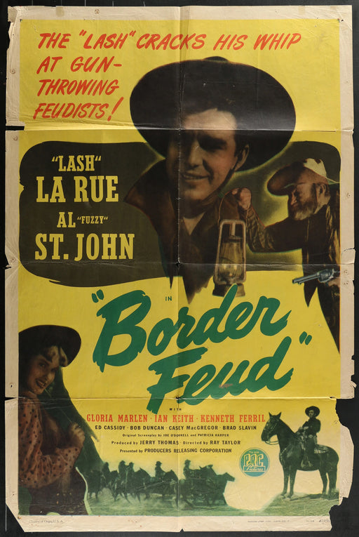 Border Feud (1947) Original Movie Poster Folded 27x41