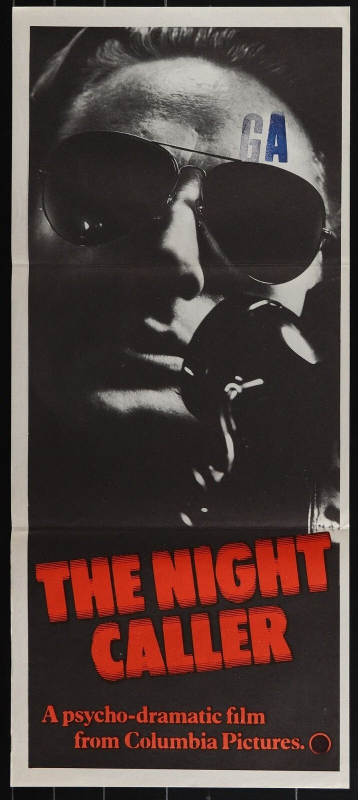 The Night Caller (1975) Original Australian Daybill Poster Folded 13x30