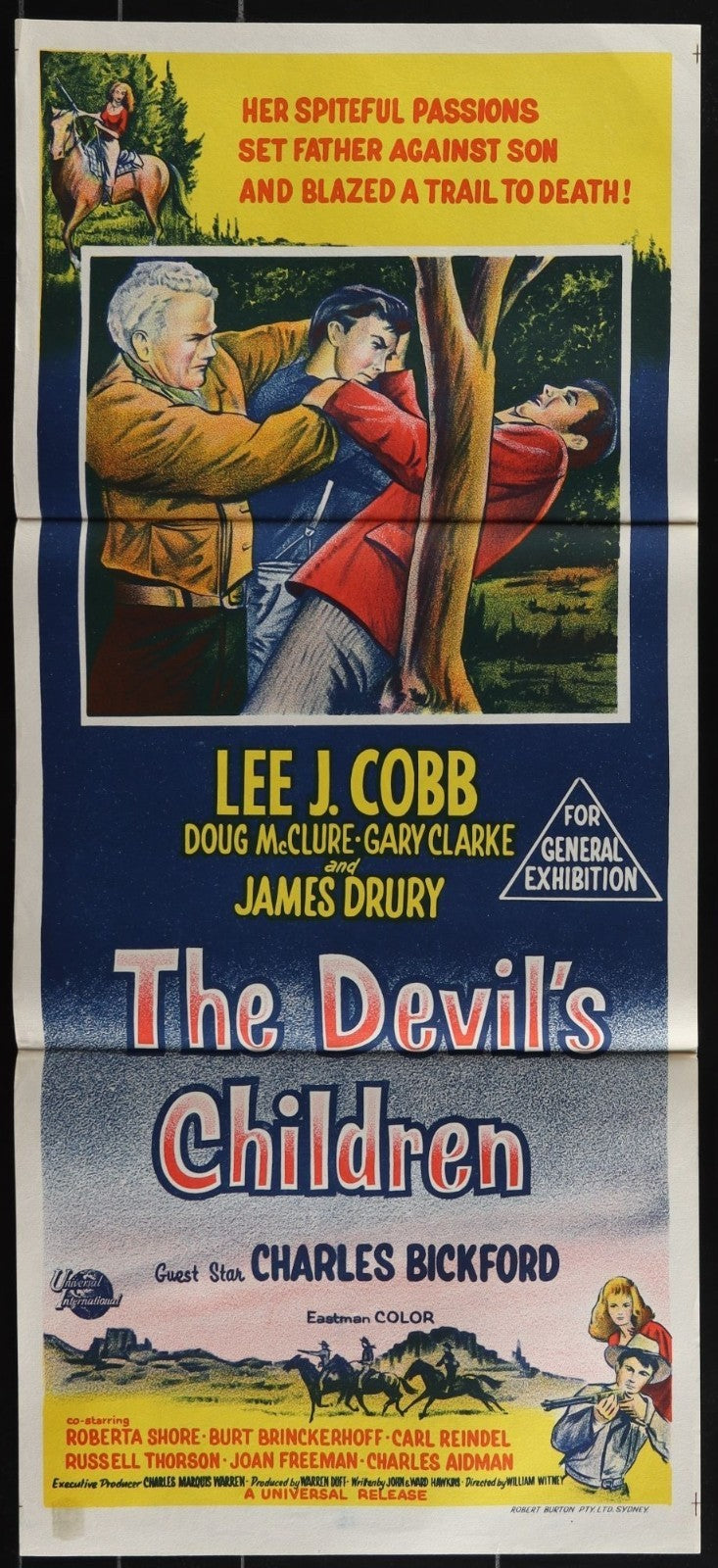 The Devil's Children (1962) Orig. Australian Daybill Movie Poster Folded 13x30