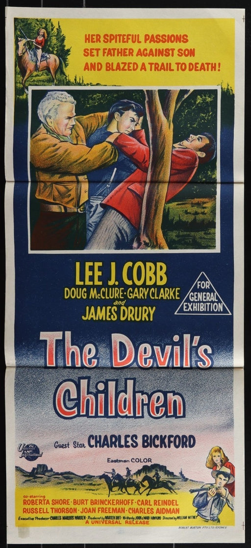 The Devil's Children (1962) Orig. Australian Daybill Movie Poster Folded 13x30
