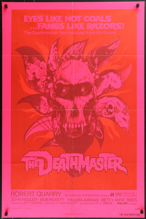 Deathmaster (1972) Original Day-glo Movie Poster Folded 27x41