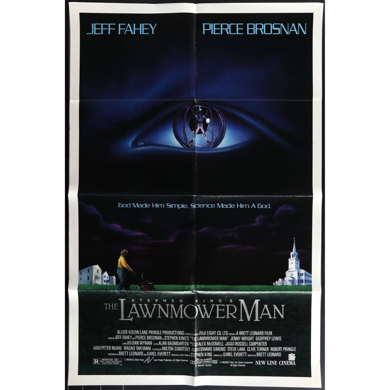 The Lawnmower Man (1992) Original Movie Poster Folded 27x41 Fahey EM4-155