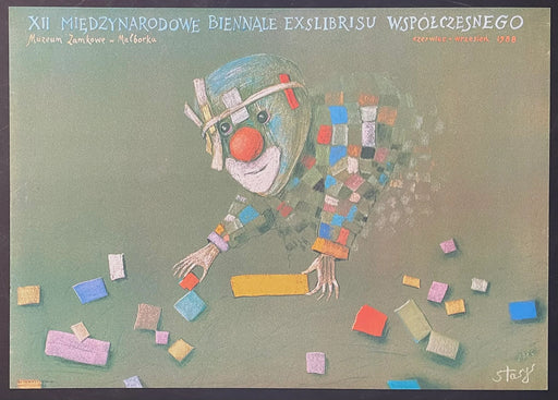 XII Międzynarodowe Biennale Ekslibrisu Współczesnego 1988 Polish Poster 19x26