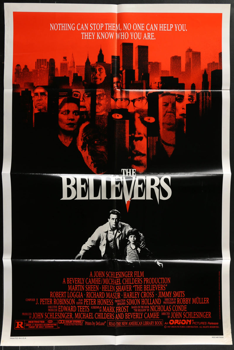 The Believers (1987) Original Movie Poster Folded 27x41
