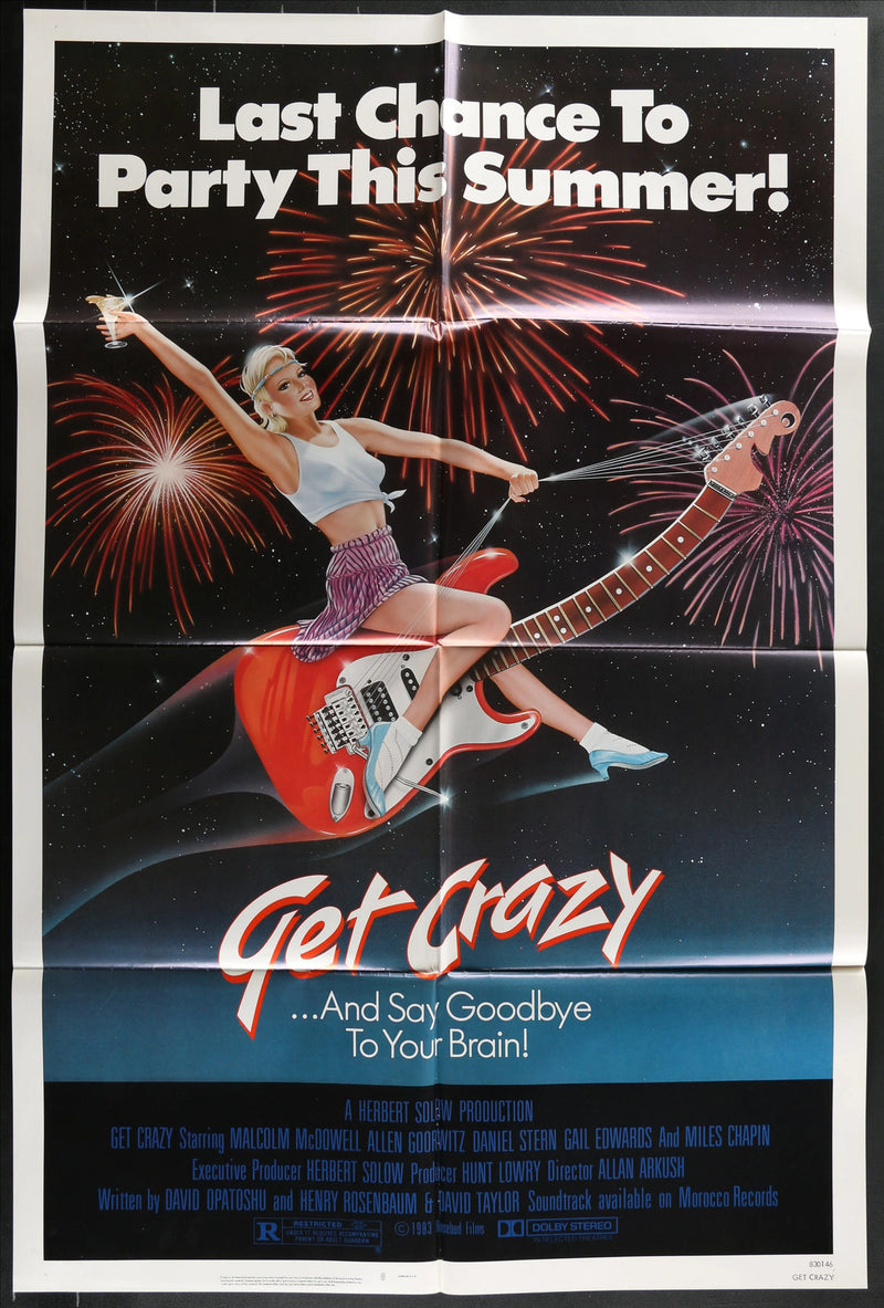 Get Crazy (1983) Original Movie Poster Folded 27x41