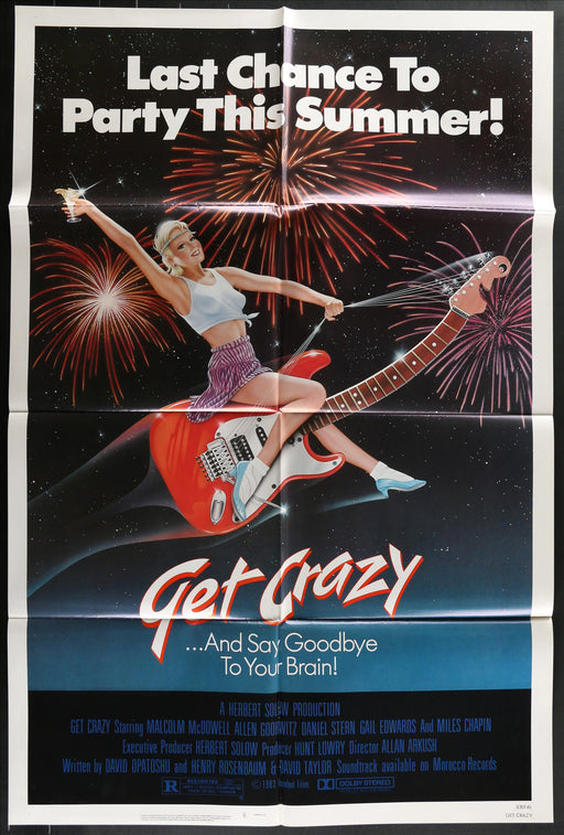 Get Crazy (1983) Original Movie Poster Folded 27x41