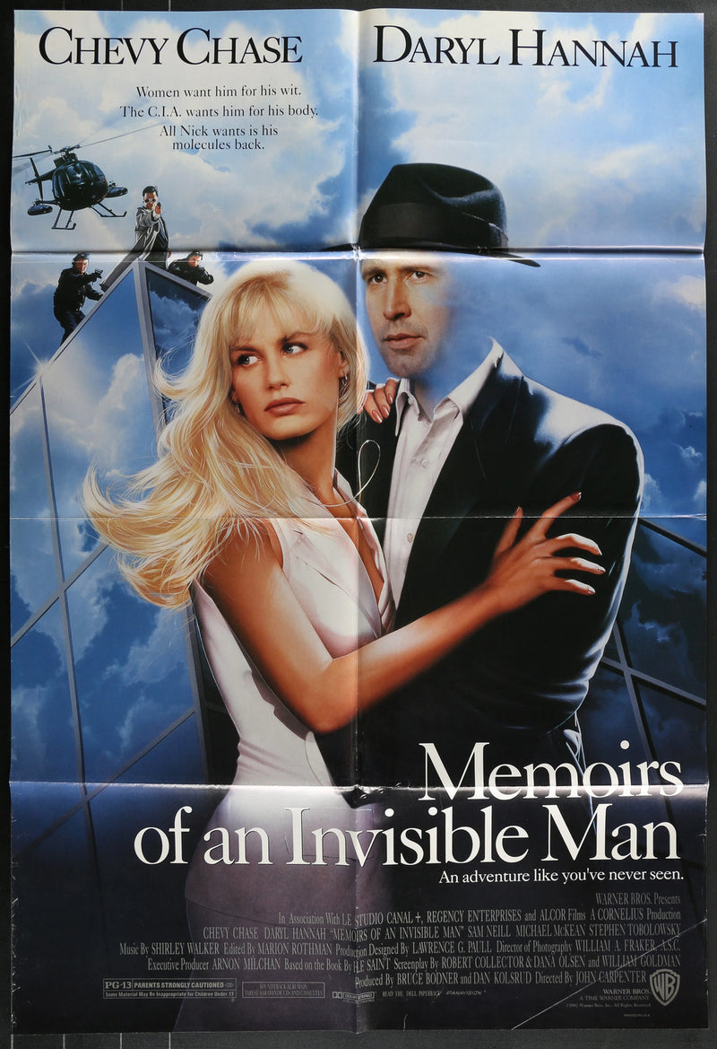 Memoirs of an Invisible Man (1992) Original Movie Poster Folded 27x40
