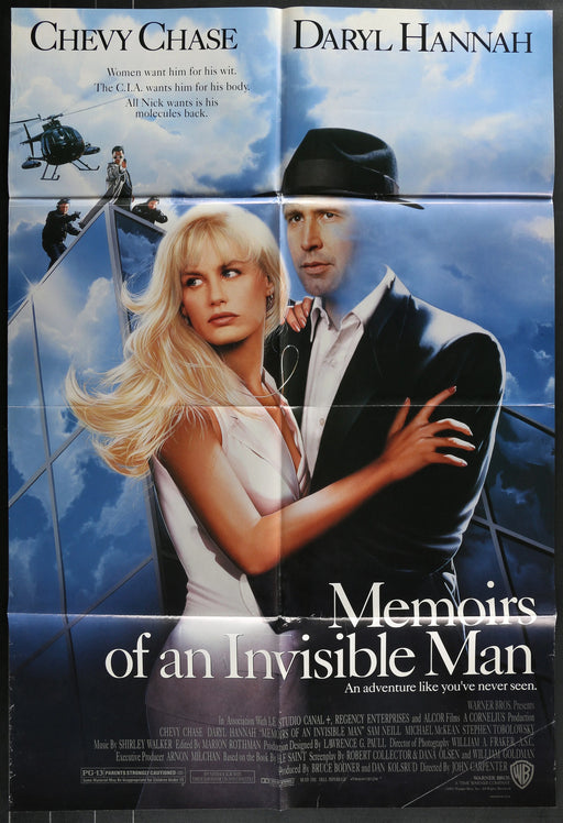 Memoirs of an Invisible Man (1992) Original Movie Poster Folded 27x40