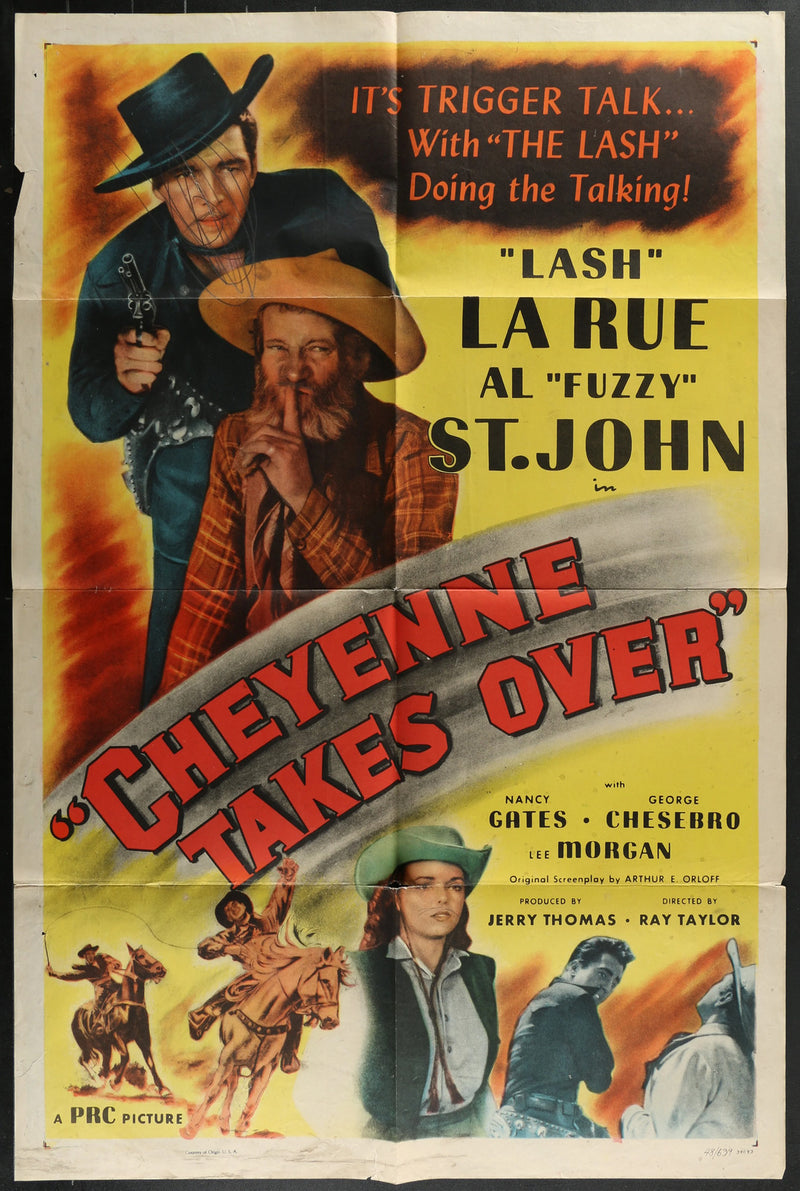 Cheyenne Takes Over (1947) Original Western Movie Poster Folded 27x41