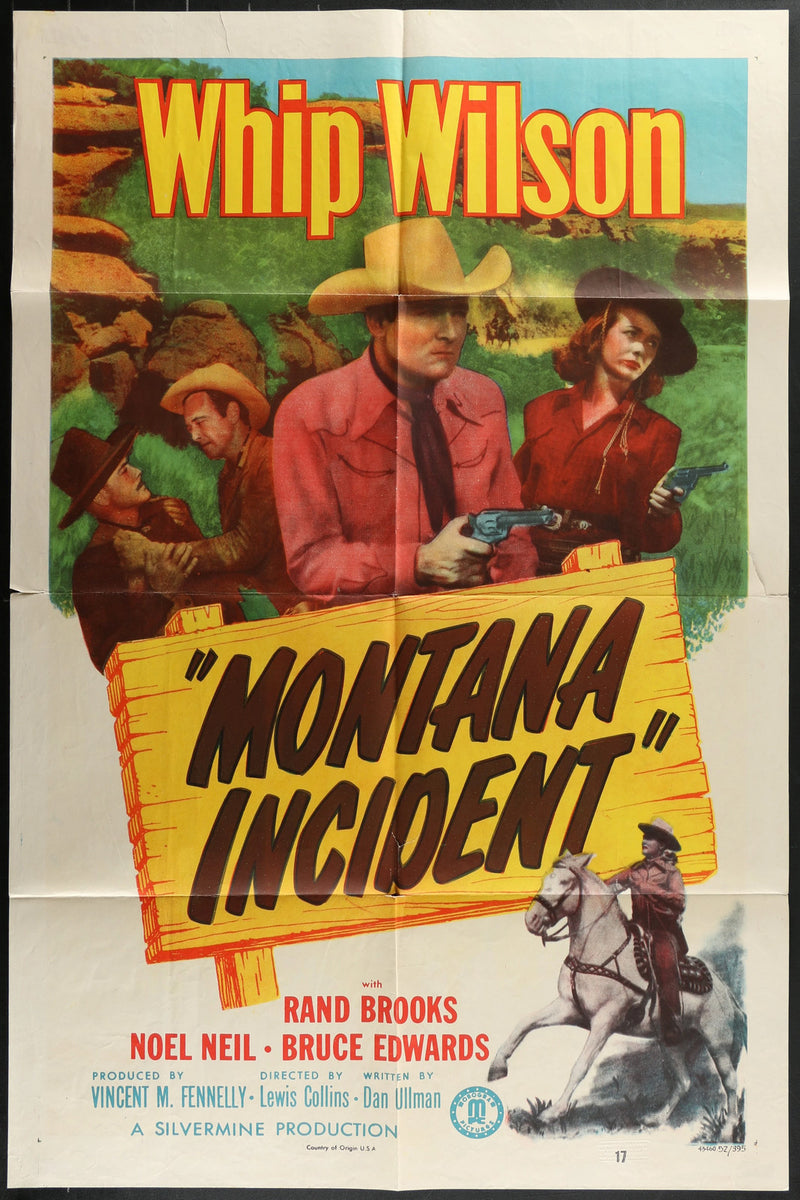 Montana Incident (1952) Original Western Movie Poster F 27x41