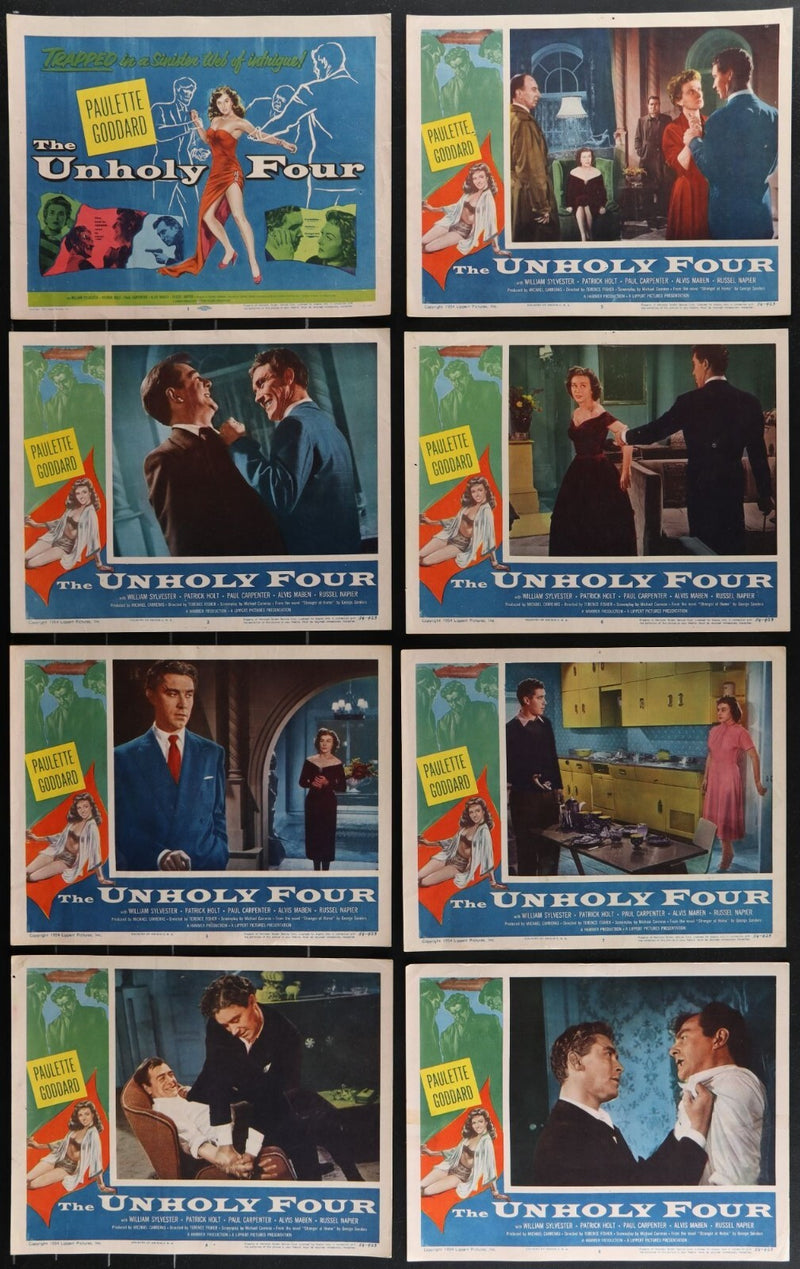 The Unholy Four (1954) Original Lobby Card Movie Poster Set 11x14
