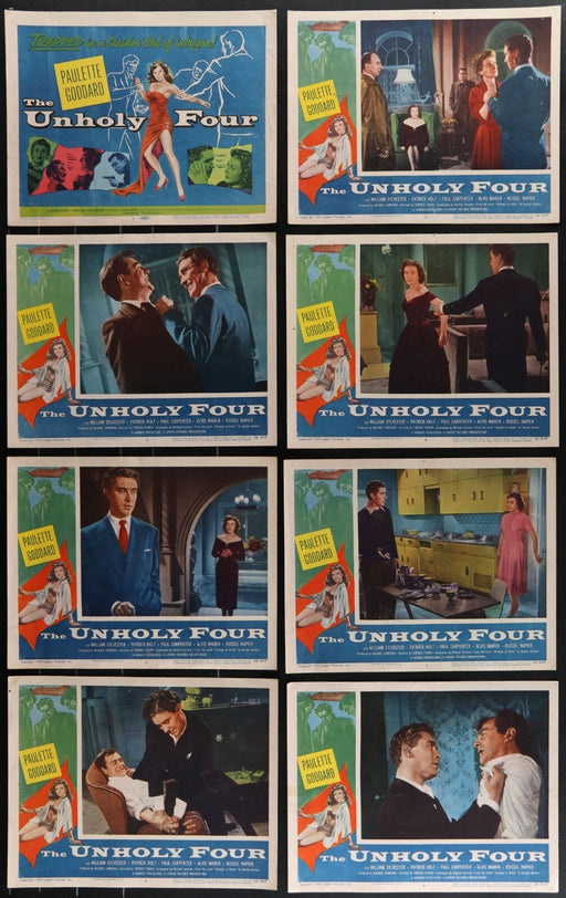The Unholy Four (1954) Original Lobby Card Movie Poster Set 11x14