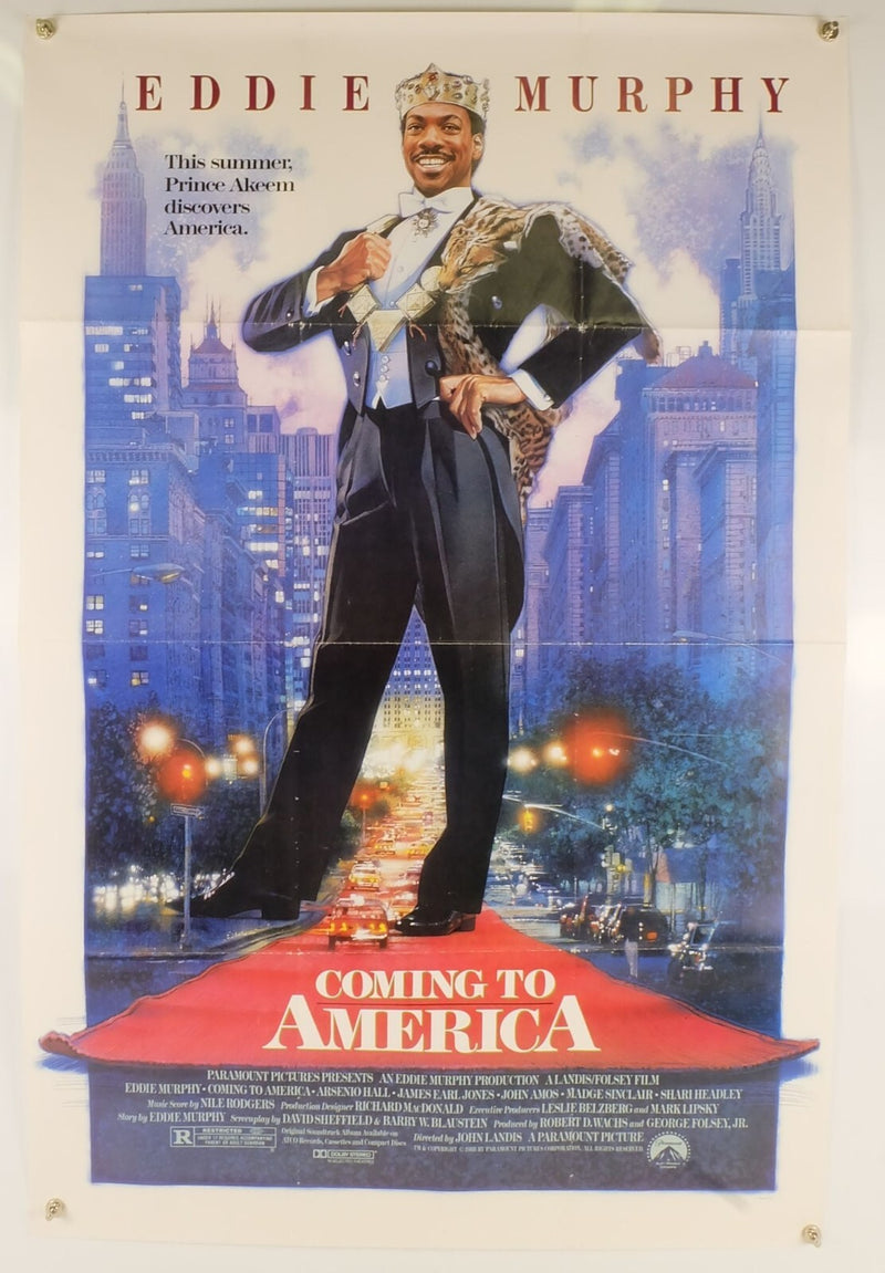 Coming to America (1988) Original movie Poster Folded 27x41