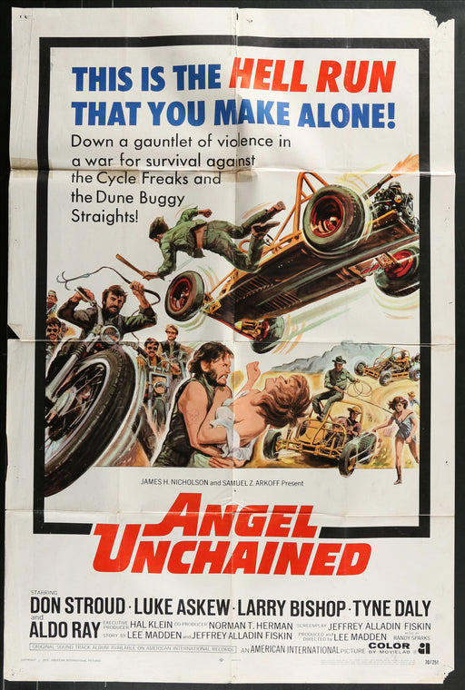 Angel Unchained (1970) Original Movie Poster Folded 27x41