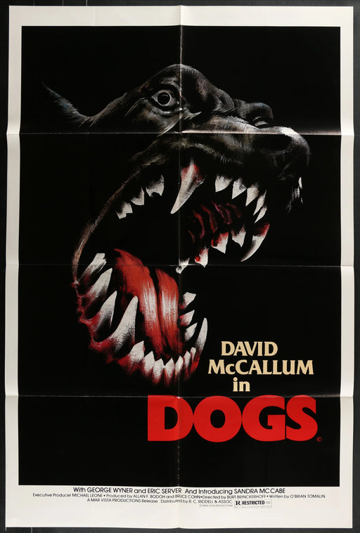 Dogs (1976) Original Movie Poster Folded 27x41