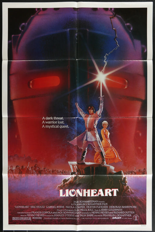 Lionheart (1987) Original Movie Poster Folded 27x41