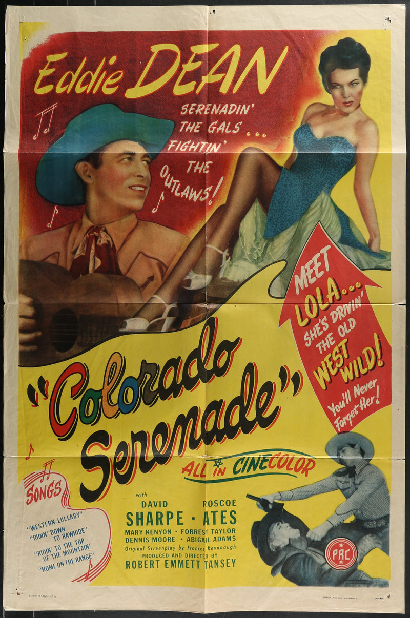 Colorado Serenade (1946) Original Western Movie Poster Folded 27x41