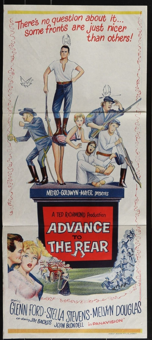 Advance to the Rear (1964) Original Australian Daybil Movie Poster Folded 13x30