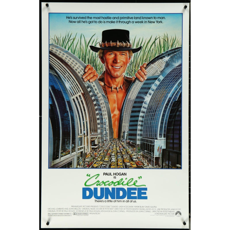 Crocodile Dundee (1986) Original SS Movie Poster Rolled 27x41 Paul Hogan