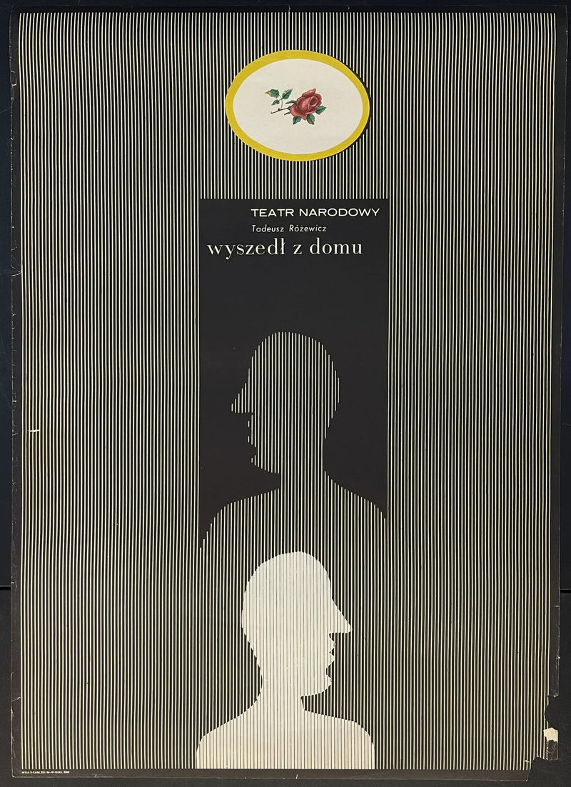 Wyszedl z Domu (1966) Original Polish Theatre Poster Teatr Narodowy