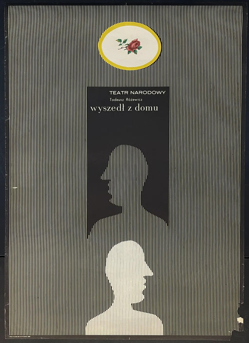 Wyszedl z Domu (1966) Original Polish Theatre Poster Teatr Narodowy