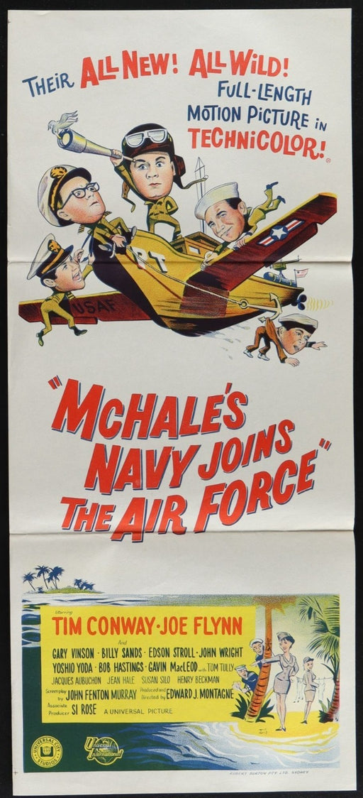 McHale's Navy Joins the Air Force (1965) Orig. Australian Daybill Movie Poster