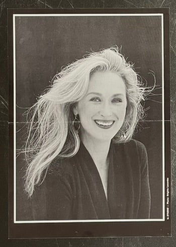 CAC Voltaire – Meryl Streep Portrait (Late 1980s) Original Poster 8.25x11.75