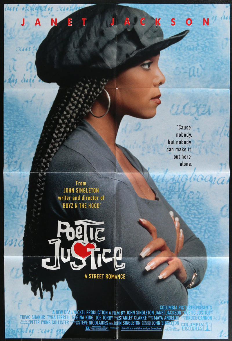 Poetic Justice (1993) Original Movie Poster Folded 27x40
