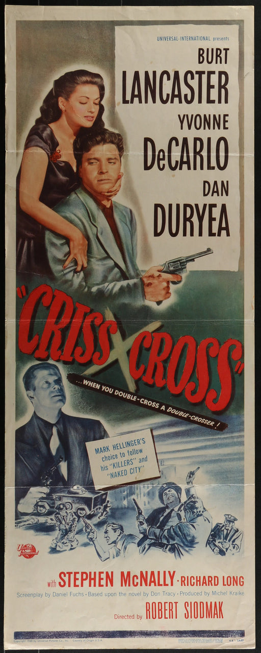 Criss Cross (1948) Original Movie Poster Insert 14x36 Burt Lancaster Noir Film