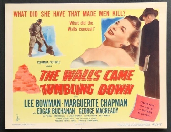 The Walls Came Tumbling Down (1946) Original Lobby Card Movie Poster 11x14