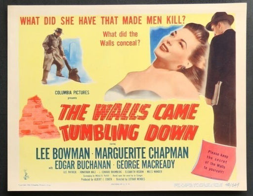 The Walls Came Tumbling Down (1946) Original Lobby Card Movie Poster 11x14