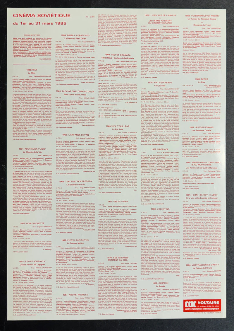 CAC Voltaire – Birds / Saint-John Perse (1985) French Poster Rollded 15.75x22.75