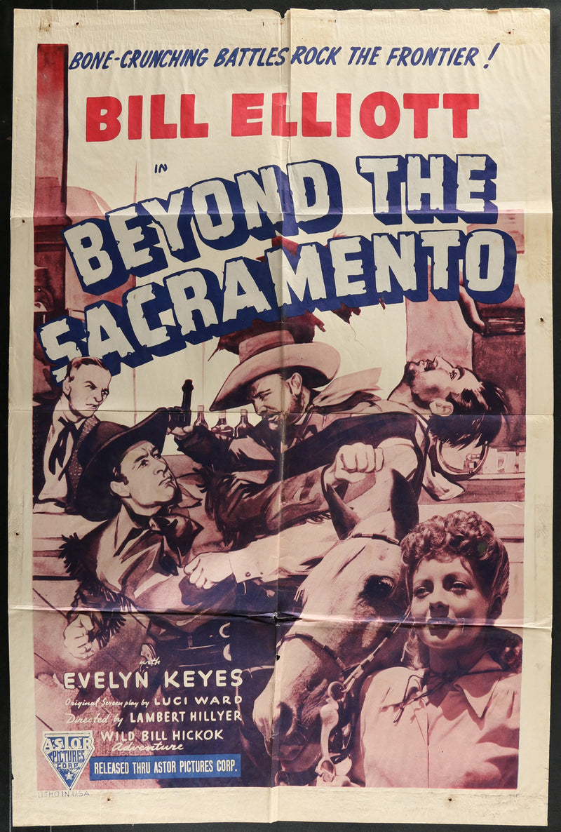 Beyond the Sacramento (1946) Original Movie Poster Folded 27x41