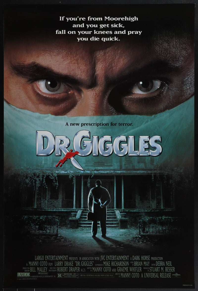 Dr. Giggles (1992) Original Movie Poster Rolled 27x40