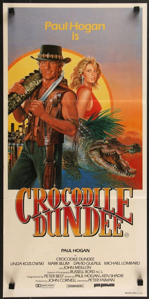 Crocodile Dundee (1986) Original Daybill Movie Poster 13 1/4" x 26 3/4"